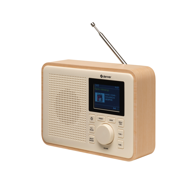 DENVER DAB-60LW DAB brbar radio Beige Hvid