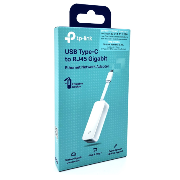 TP-Link Netvrksadapter USB-C 1Gbps Kabling