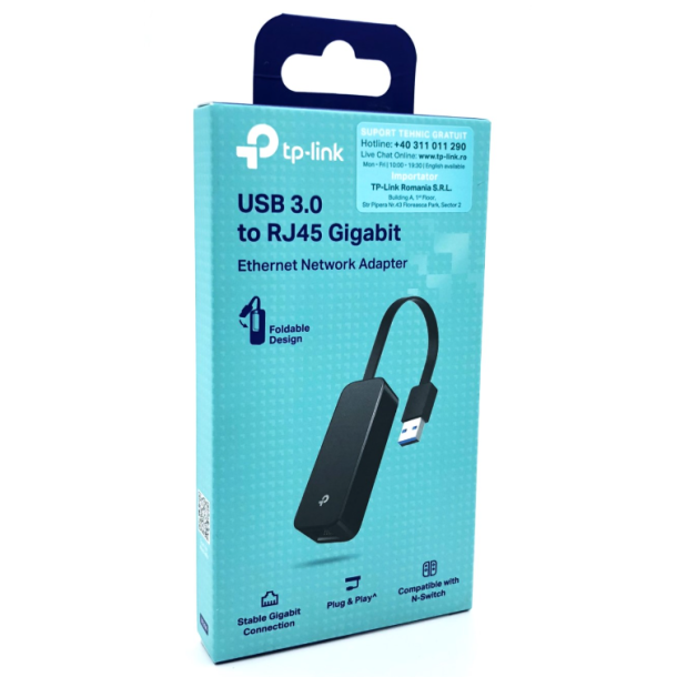 TP-Link Netvrksadapter SuperSpeed USB 3.0 1Gbps Kabling