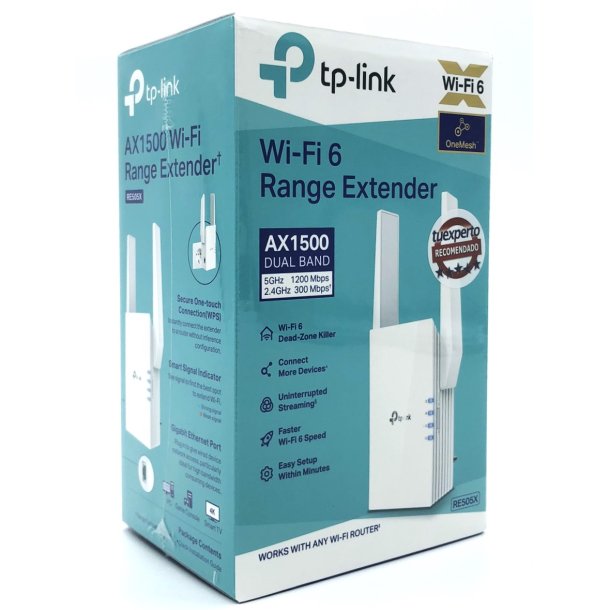 TP-Link RE505X WiFi 6 r�kkeviddeforl�nger til bedre tr�dl�s d�kning i hjemmet