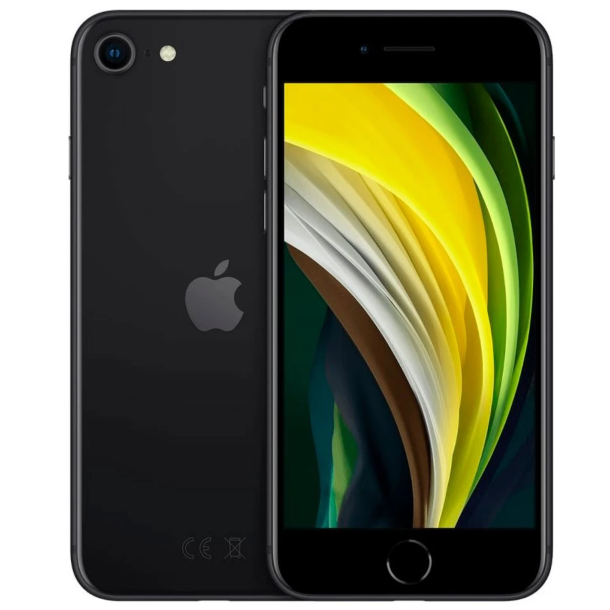Apple iPhone SE 2.gen 64GB (Sort) - Grade B 2 rs garanti 1/2 r p batteri (ingen Lader og kabel) 