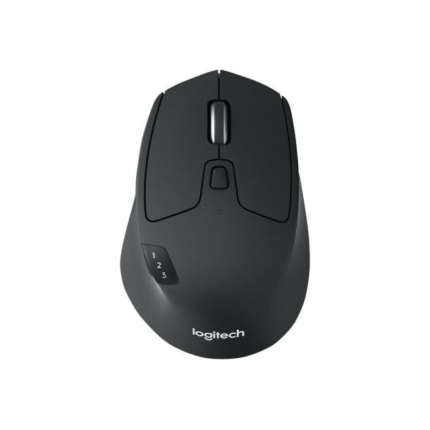 Logitech M720 Triathlon tr�dl�s optisk mus sort med Bluetooth og USB-modtager